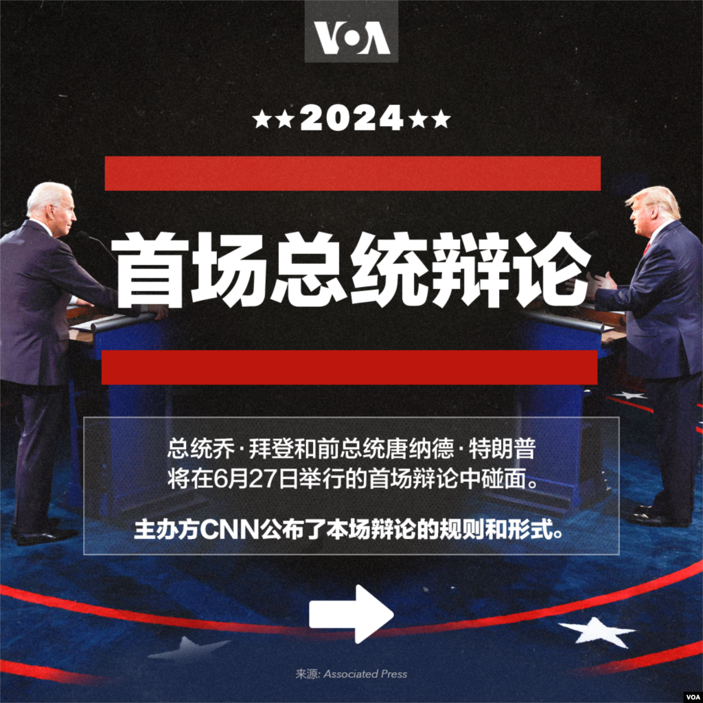 总统乔&middot;拜登和前总统唐纳德&middot;特朗普将在6月27日举行的首场辩论中碰面。主办方CNN公布了本场辩论的规则和形式。