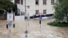 The historic part of Heidelberg is flooded during high water of the Neckar river in Heidelberg, southwestern Germany, June 3, 2024. 
