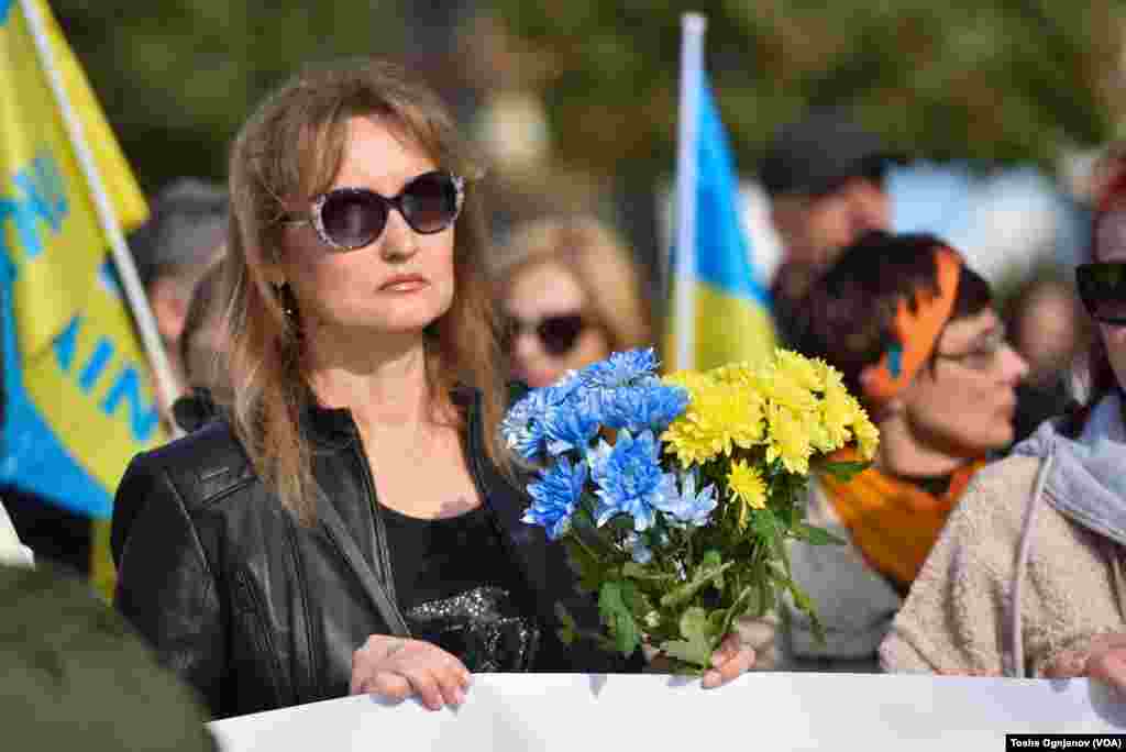 Rally of Ukrainians in Skopje - One year resistance to the Russian aggression
