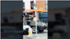 Screen capture from TikTok of an armored personnel carrier traveling in the Dublin suburb of Rathmines, which has falsely been linked to November 23, 2023, anti-immigrant riots in Dublin, Ireland. 