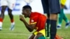Le milieu de terrain guinéen Aguibou Camara lors du match de football du groupe C de la Coupe d'Afrique des Nations 2024 entre la Guinée et la Gambie au Stade Charles Konan Banny, à Yamoussoukro, le 19 janvier 2024.