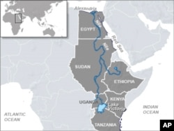 The Nile River is a main source of water for many countries