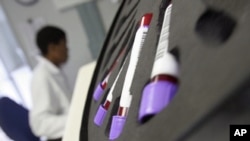 FILE - Blood is tested at the AIDS Care Training and Support Initiative (ACTS) at White River Junction, South Africa. The center is partly funded by the President's Emergency Plan for AIDS Relief (PEPFAR), December 2008 photo