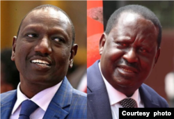 Wagombea Willian Ruto na Raila Odinga