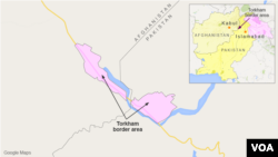 Torkham border area between Afghanistan and Pakistan