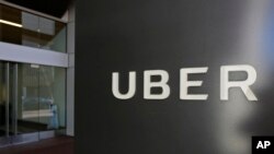 FILE - This March 1, 2017, photo shows an exterior view of the headquarters of Uber in San Francisco. 
