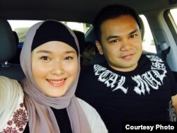 Melwanche Arief, warga Indonesia di Las Vegas, beserta istri.