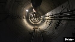 Elon Musk tweeted a photo of The Boring Company LA tunnel, taken Oct. 28, 2017