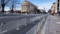 Pusat Kota Washington D.C. menjelang pelantikan Presiden terpilih Joe Biden.