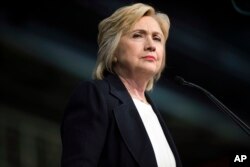 Democratic presidential candidate Hillary Clinton speaks at the African Methodist Episcopal church national convention in Philadelphia, July 8, 2016.