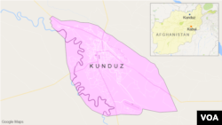 Peta Kunduz, Afghanistan.