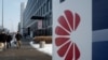 Logo of Huawei is seen on the advert in front of the local offices of Huawei in Warsaw, Poland, Jan. 11, 2019. 