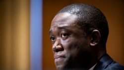 FILE - In this Feb. 23, 2021, file photo Wally Adeyemo testifies before the Senate Finance Committee during his confirmation hearing to be Deputy Secretary of the Treasury in Washington.
