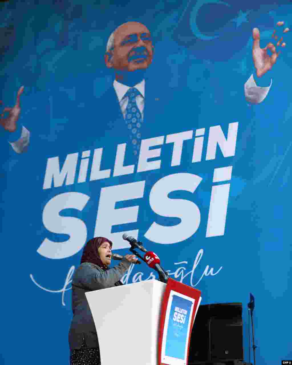 Turkey's main opposition party CHP leader Kilicdaroglu is holding a rally in Mersin, Turkey