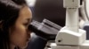 A Thai scientist looks through a florescent microscope to identify influenza virus cells at the World Health Organization (WHO) National Influenza Center in Bangkok, October 21, 2005.