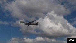 Moments before landing in Harare ...