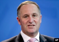 FILE - Prime Minister of New Zealand John Key.