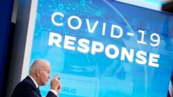 President Joe Biden speaks about the government's COVID-19 response, in the South Court Auditorium in the Eisenhower Executive Office Building on the White House Campus in Washington, Jan. 13, 2022.