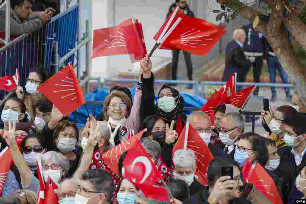 Turkey's main opposition party CHP leader Kilicdaroglu is holding a rally in Mersin, Turkey