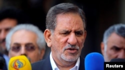 Wakil Presiden Iran Eshaq Jahangiri di Najaf, Baghdad, 18 Februari 2015. (Foto: dok.)