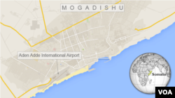 Peta wilayah Mogadishu.