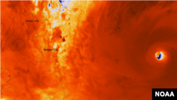 The Suomi NPP satellite captured an incredibly detailed infrared image of Super Typhoon Haiyan's eye as it orbited over the storm at approximately 05:25 UTC on Nov. 7, 2013. (Photo: NASA/NOAA)