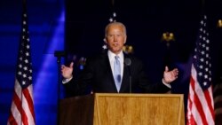 Democratic 2020 U.S. Joe Biden speaks at his election rally in Wilmington