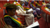 Les membres du conseil national malien de la transition lors d’une séances en plénière à Bamako au Mali.