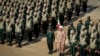 FILE - In this photo provided by the Revolutionary Guard's Ground Force Oct. 17, 2022, troops stand while attending a manoeuver in northwestern Iran.