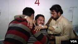 Student, Tasbeeh Ullah, saw a gunman coming up the stairs. As he watched, the gunman took aim at him and started shooting. Tasbeeh Ullah ran up to the rooftop and jumped. He became unconscious and woke up in a hospital, with broken bones. Bacha Khan Unive