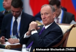 KAZAKHSTAN -- Russian Security Council Secretary Nikolai Patrushev attends a meeting of the Collective Security Treaty Organization (CSTO) in Astana, November 8, 2018.