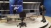 A member of Ecuador's police investigates at the Ecuavisa television building in Guayaquil after journalists at two news outlets were sent envelopes containing electronic devices fitted with explosives, according to the attorney general, March 20, 2023. 