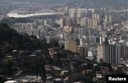 General view of the Olympic Stadium, undergoing renovation to stage athletic competitions during the Rio 2016 Olympic Games, in Rio de Janeiro, Brazil, Nov. 9, 2015.