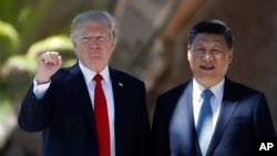 Le président Donald Trump et son homologue chinois Xi Jinping à Mar-a-Lago.