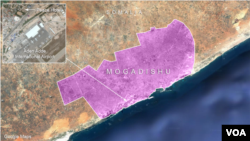 Peace Hotel, di seberang gerbang utama Bandara Internasional Aden Adde, Mogadishu, Somalia