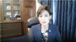 영 김 하원의원이 지난 4월 화상으로 열린 열린 대북전단 관련 청문회에서 개회사를 하고 있다. 사진 = '톰 랜토스 인권위원회' 웹사이트.