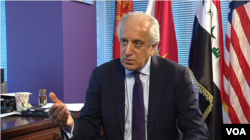 Zalmay Khalilzad, former U.S. ambassador to Afghanistan, Iraq and the U.N., speaks to VOA’s Afghan Service in Washington on March 30, 2017.