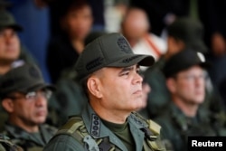 Venezuela's Defense Minister Vladimir Padrino Lopez takes part in a ceremony to kick off the distribution voting materials to be used in the presidential elections, at Fort Tiuna military base in Caracas, May 15, 2018.