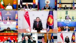រូបឯកសារ៖ លោក Mike Pompeo រដ្ឋមន្ត្រីការបរទេសអាមេរិក ចូលរួមកិច្ចប្រជុំជាមួយប្រទេសជាសមាជិកអាស៊ាន អំពីវិបត្តិកូវីដ១៩ តាមរយៈប្រព័ន្ធអ៊ីនធឺណិត កាលពីថ្ងៃទី២៣ ខែមេសា ឆ្នាំ២០២០។