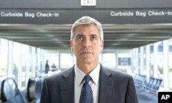 George Clooney in scene from Up In The Air