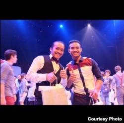 Dina Sok and Sopha Nem at their graduation ceremony at National Circus School of Montreal in 2016. (Photo: Sopha Nem)