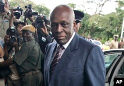 FILE - Angola President Jose Eduardo dos Santos, April 28, 2008.