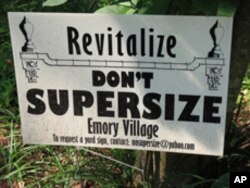 A sign like this will likely not be enough to stop someone from constructing a super-sized house.