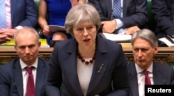 FILE - Britain's Prime Minister Theresa May.