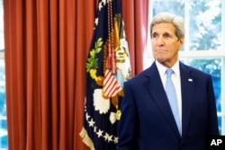 Secretary of State John Kerry in the Oval Office of the White House, Sep 15, 2015.