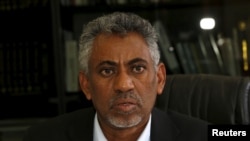 Eritrea’s information minister, Yemane Gebremeskel, speaks during a Reuters interview in his office in the capital, Asmara, Feb. 20, 2016. (Reuters/Thomas Mukoya)