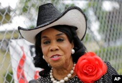 Anggota DPR Frederica Wilson di Miami Gardens, Florida, 18 Oktober 2017.