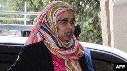 FILE - Ethiopia’s newly-appointed defense minister, Aisha Mohammed, arrives to take her oath of office on at the Parliament in the capital, Addis Ababa, Oct. 16, 2018.