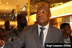 Jean-Pierre Fabre, président de l'ANC, à Lomé, au Togo, le 15 février 2018.