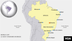 2014 World Cup, Host stadiums in Brazil